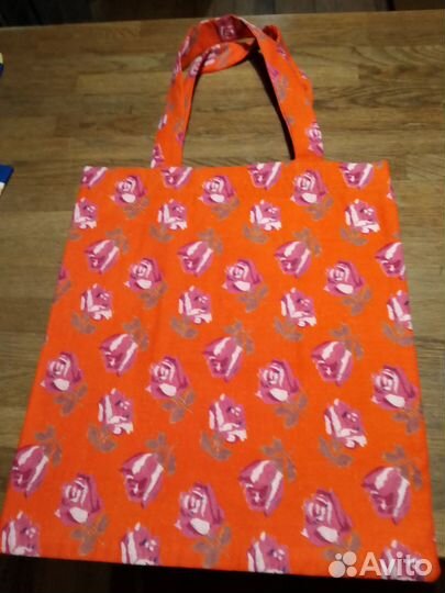 Сумка шопер из хлопка с подкладом