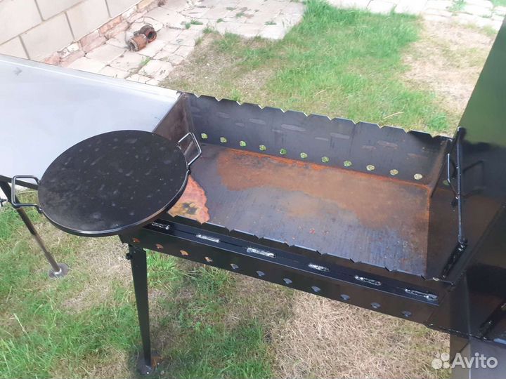Мангал с печью под казан