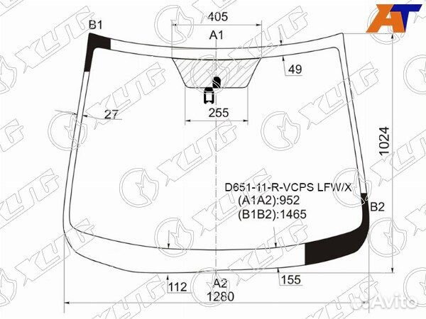Стекло лобовое mazda demio