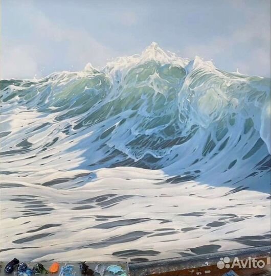 Картины маслом на холсте море гиперреализм разные