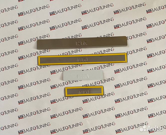 Накладки на пороги Kia Picanto (хром)