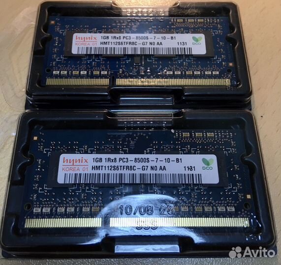 Оперативная память Hynix 1Gb 1Rx8 PC3-8500S-7-10-B