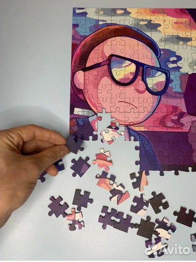 Деревянные пазлы 200 деталей Рик и Морти