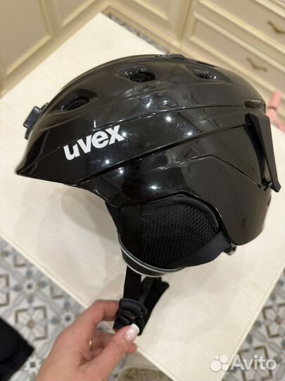 Горнолыжный шлем Uvex (размер L) + комплект защиты