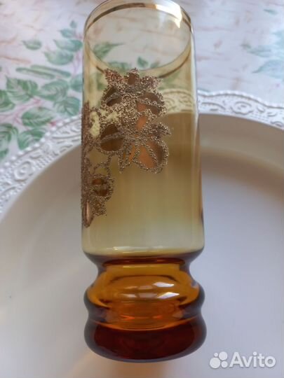 Три вазочки. Карамельная ваза 50 годы