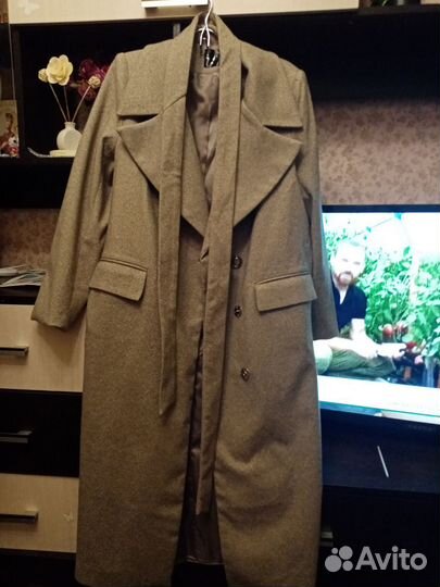 Пальто женское демисезонное 46 48 длинное