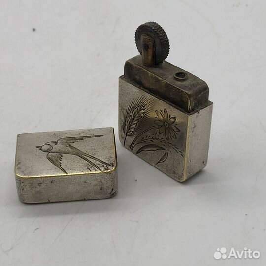 Старинная латунная зажигалка, винтаж