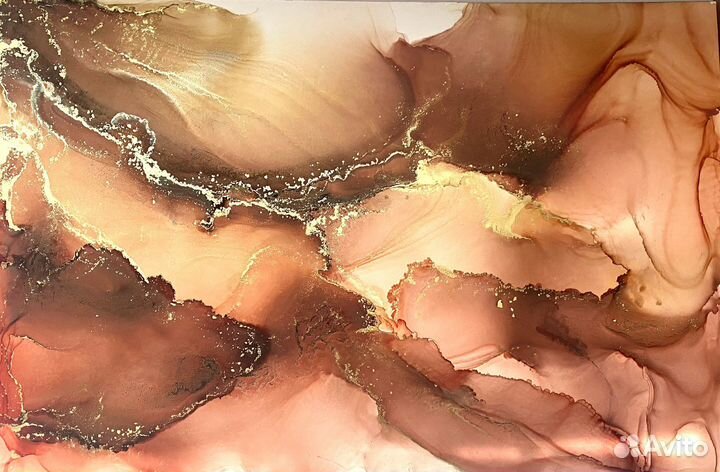 Интерьерная картина спиртовыми чернилами