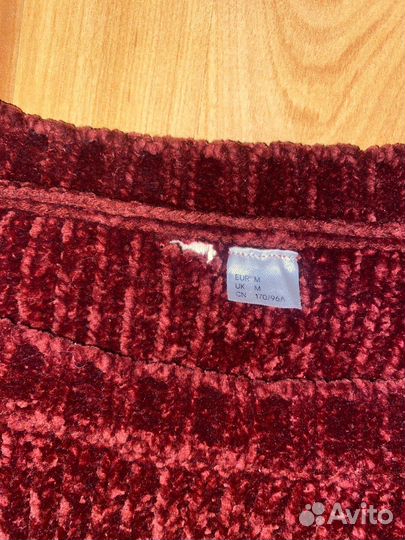 Бордовый свитер H & M размер M
