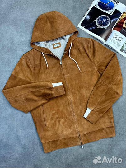 Куртка Brunello Cucinelli натур. замш