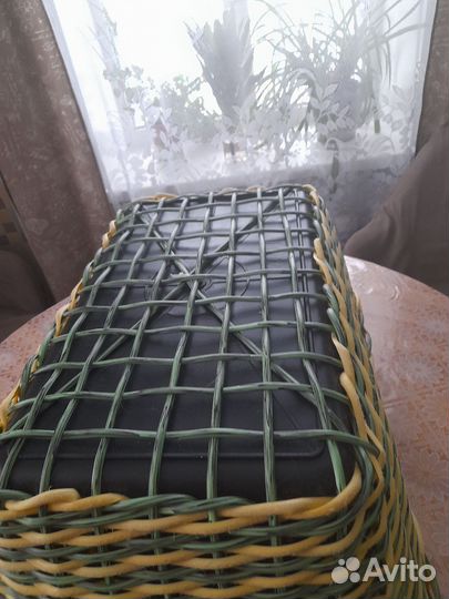 Кашпо из искусственного ротанга 40л
