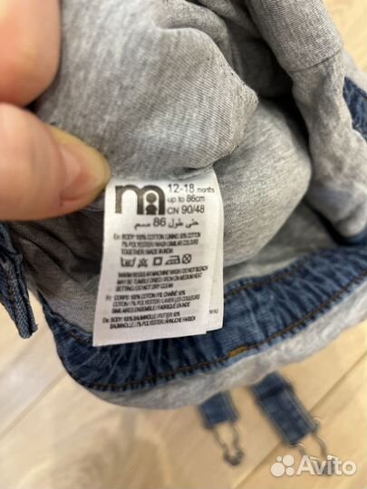 Комбинезон джинсовый 86 mothercare
