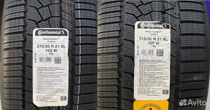 Continental ContiWinterContact TS 860S 275/35 R21 и 315/30 R21 105W