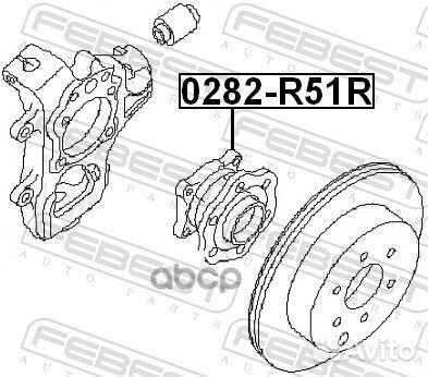 Ступица задняя (nissan pathfinder R51M 2005) F