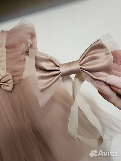 Платье и пинетки туфли на годик