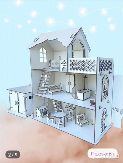 Новый кукольный дом с гаражом