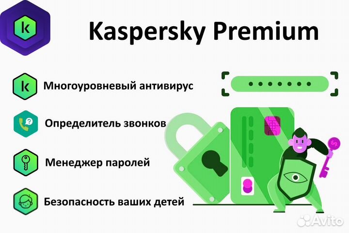 Ключи Kaspersky плюс Who Calls, Password Manager