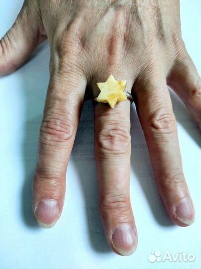 Янтарь поделка звезда давида