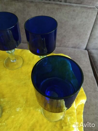 Бокалы цветное стекло СССР