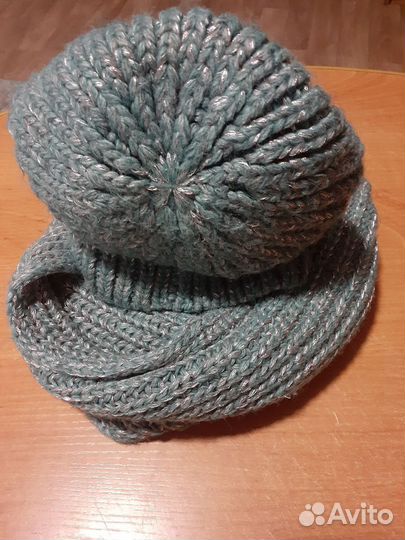 Комплект шапка и снуд женский