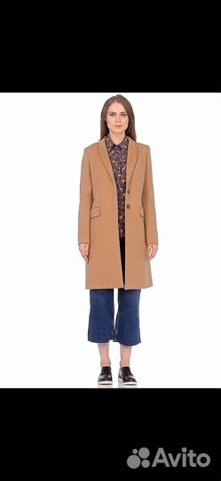 Пальто женское демисезонное 42 бежевое