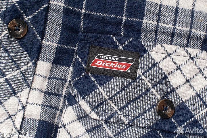 Рубашка Dickies light blue клетчатая синяя