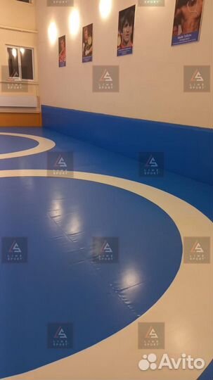 Борцовский ковер 6х6 двухцветный карманы