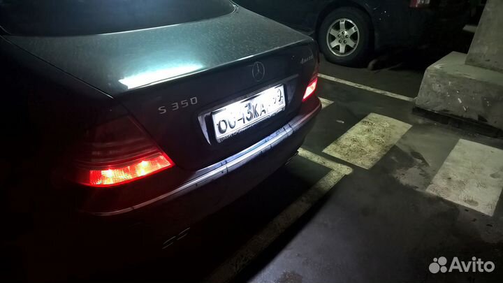 Подсветка номера на Mercedes Benz W220 W215