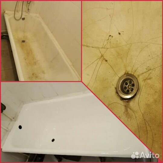 Реставрация ванны наливным акрилом