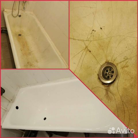 Реставрация ванны наливным акрилом