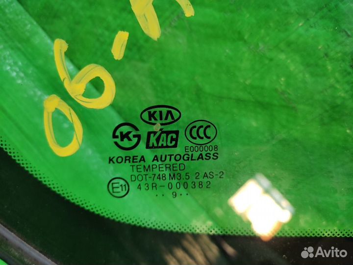 Стекло глухое левое Kia Sportage 2 2004-2010