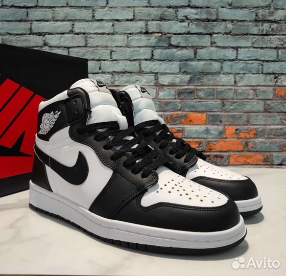 Кроссовки кожаные зимние Nike air Jordan retro 1