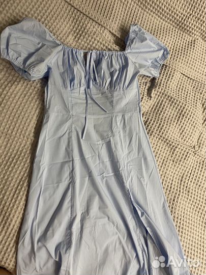 Платье новое в пол с разрезом хлопок размер М