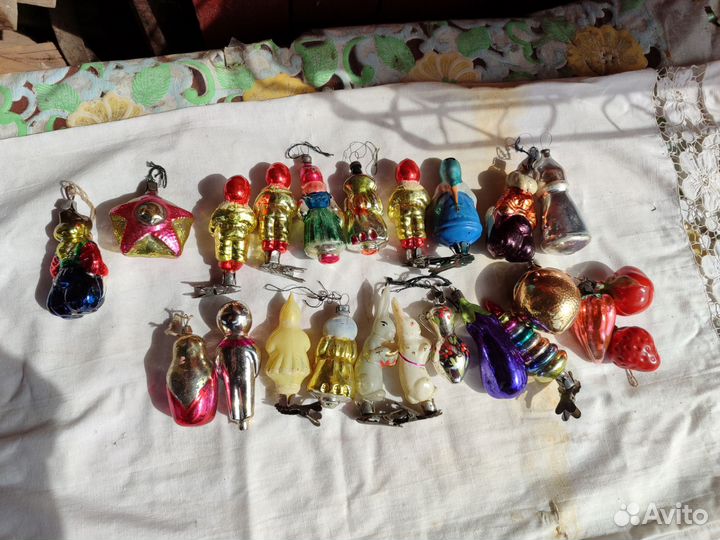 Елочные игрушки СССР на прищепке