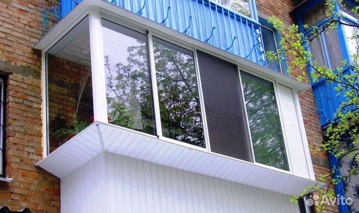 Остекление балконов и лоджий под ключ P9056