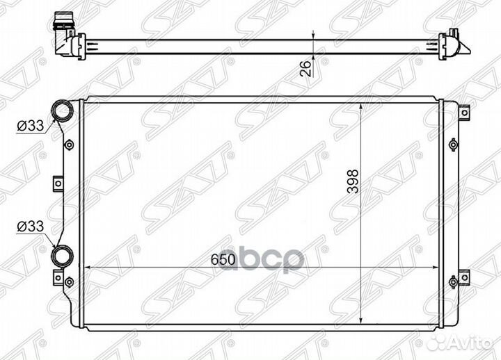 Радиатор пластинчатый golf V 03/ touran 03/A3