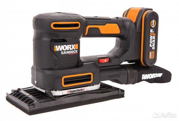 Виброшлифмашина аккумуляторная worx WX820