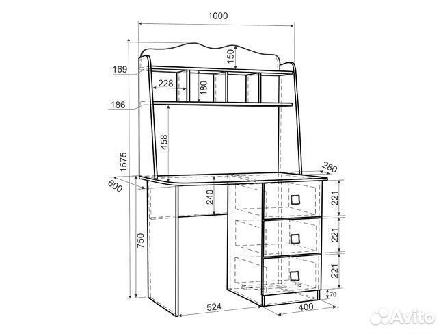 Стол письменный