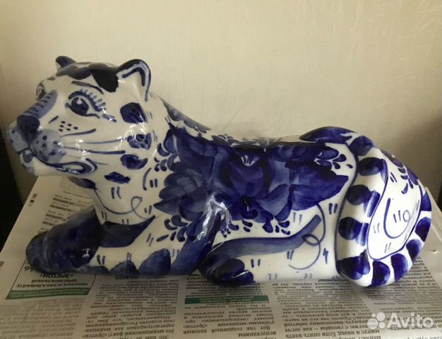 Кошка гжель