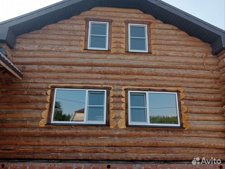 Монтаж окон срубы