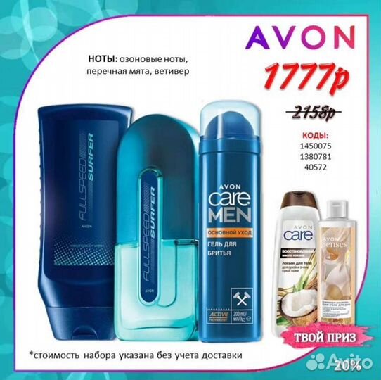 Эйвон парфюмерия мужская и женская