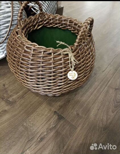 Кашпо из полиротанга плетёное Корзина