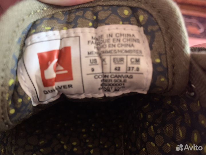 Кеды мужские 42 размер Quiksilver