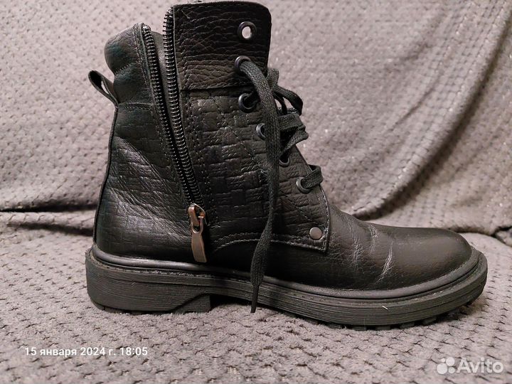 Ботинки зимние для мальчика кожаные 36 размер