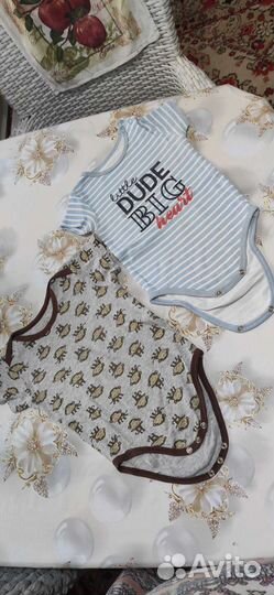 Летняя одежда для мальчика боди размер 74 -80