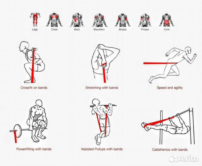 Тренировочные петли от 7 до 127 кг