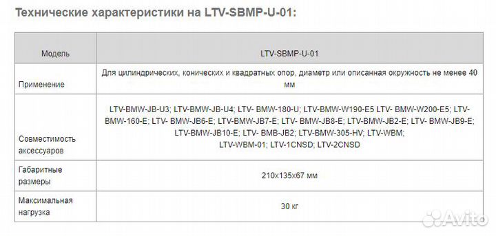 Адаптер монтажный для опоры 40-200мм
