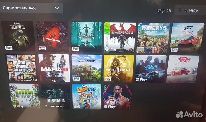 Xbox ONE S 1TB много игр