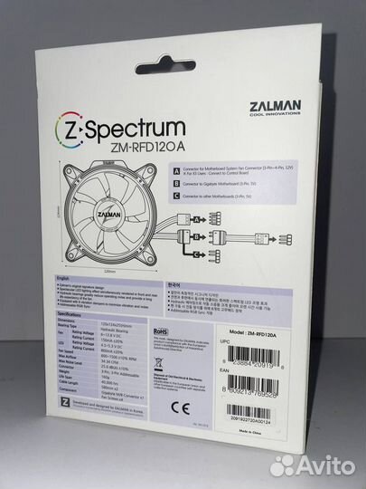 Вентилятор Zalman ZM-RFD120A Addressable RGB