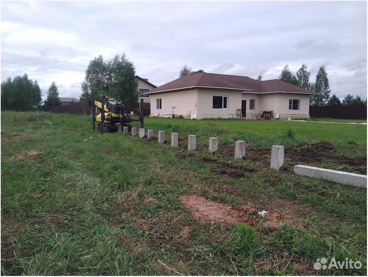 Сваи под ключ, установка